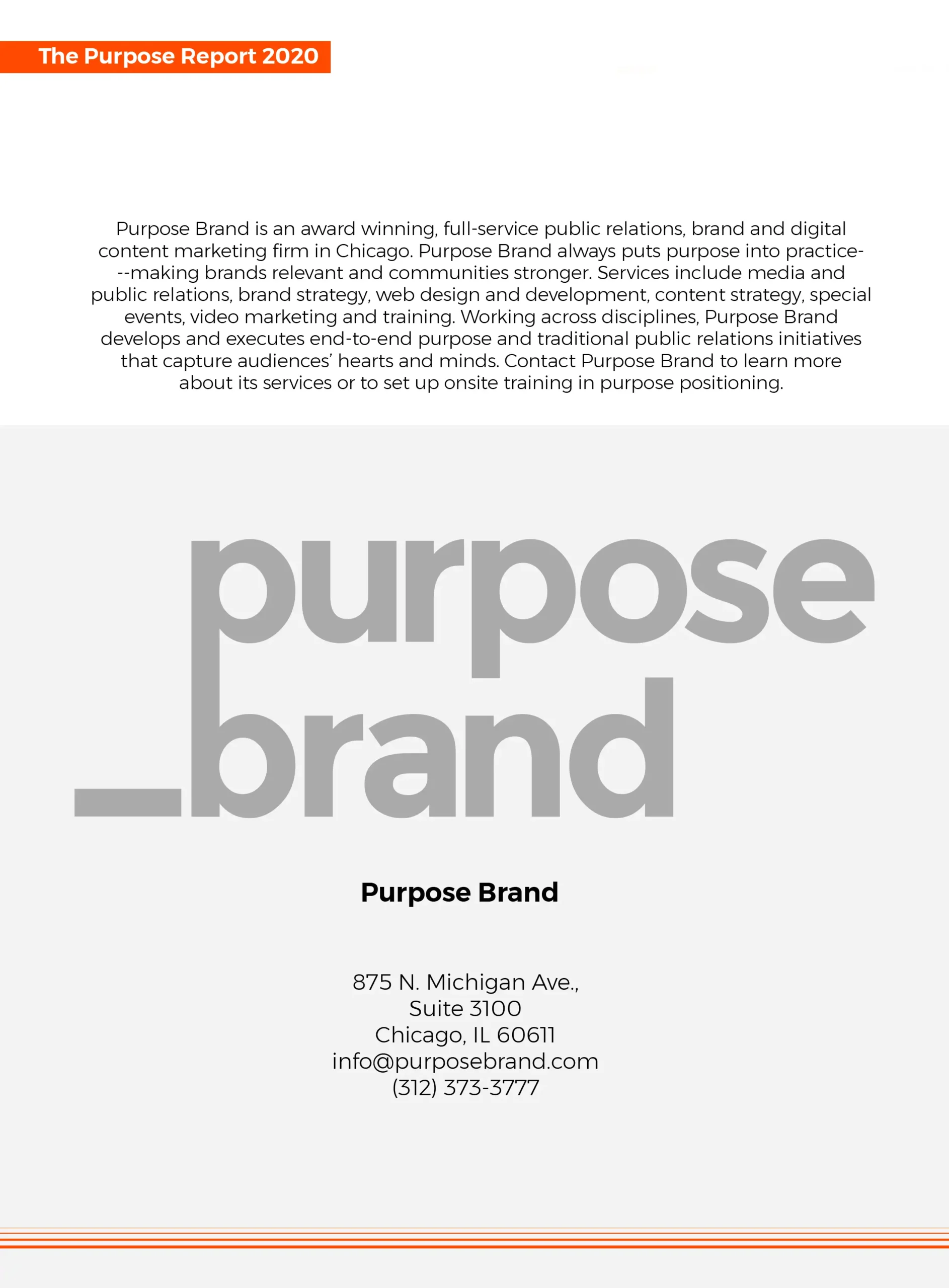 purpose brand report