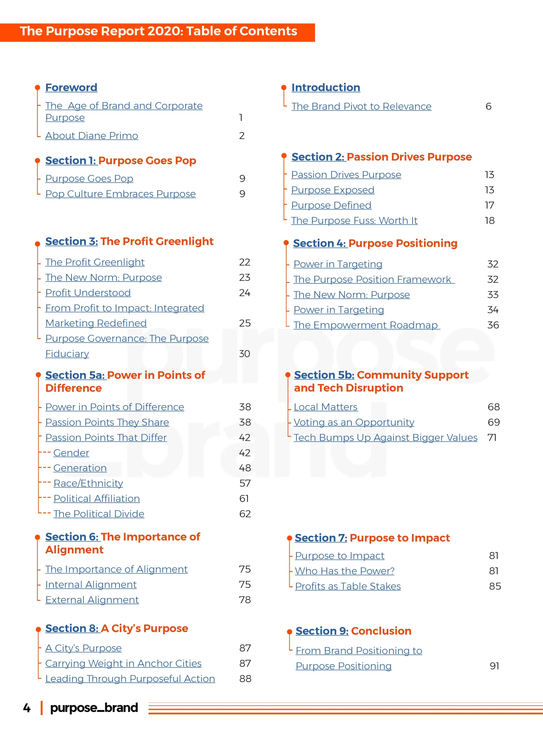 purpose brand report