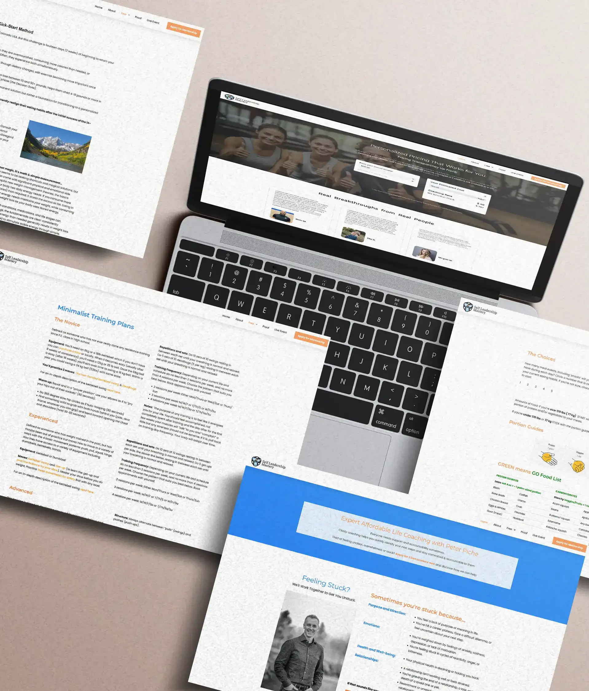 Self Leadership Mastery Website mockup