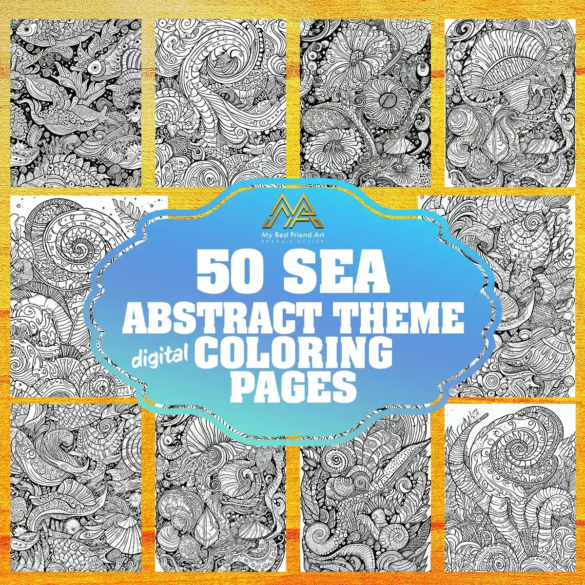 Abstract Sea Pattern Coloring