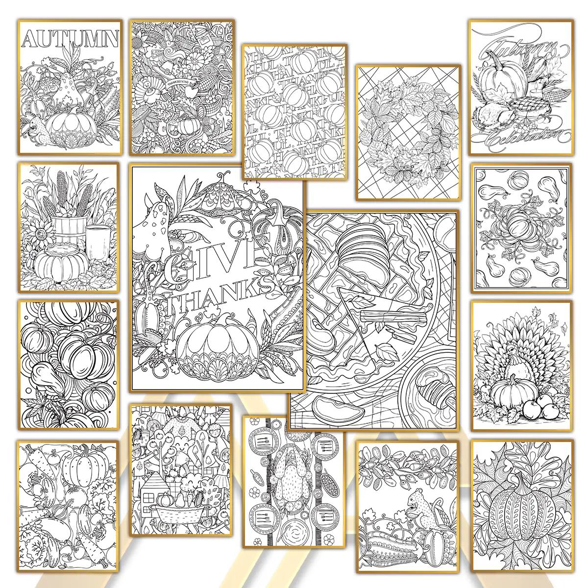 40 Relaxing Thanksgiving Printable Coloring Pages, Pumpkin, Turkey & Mindset Designs | Digital Download for Relaxation - Image 6