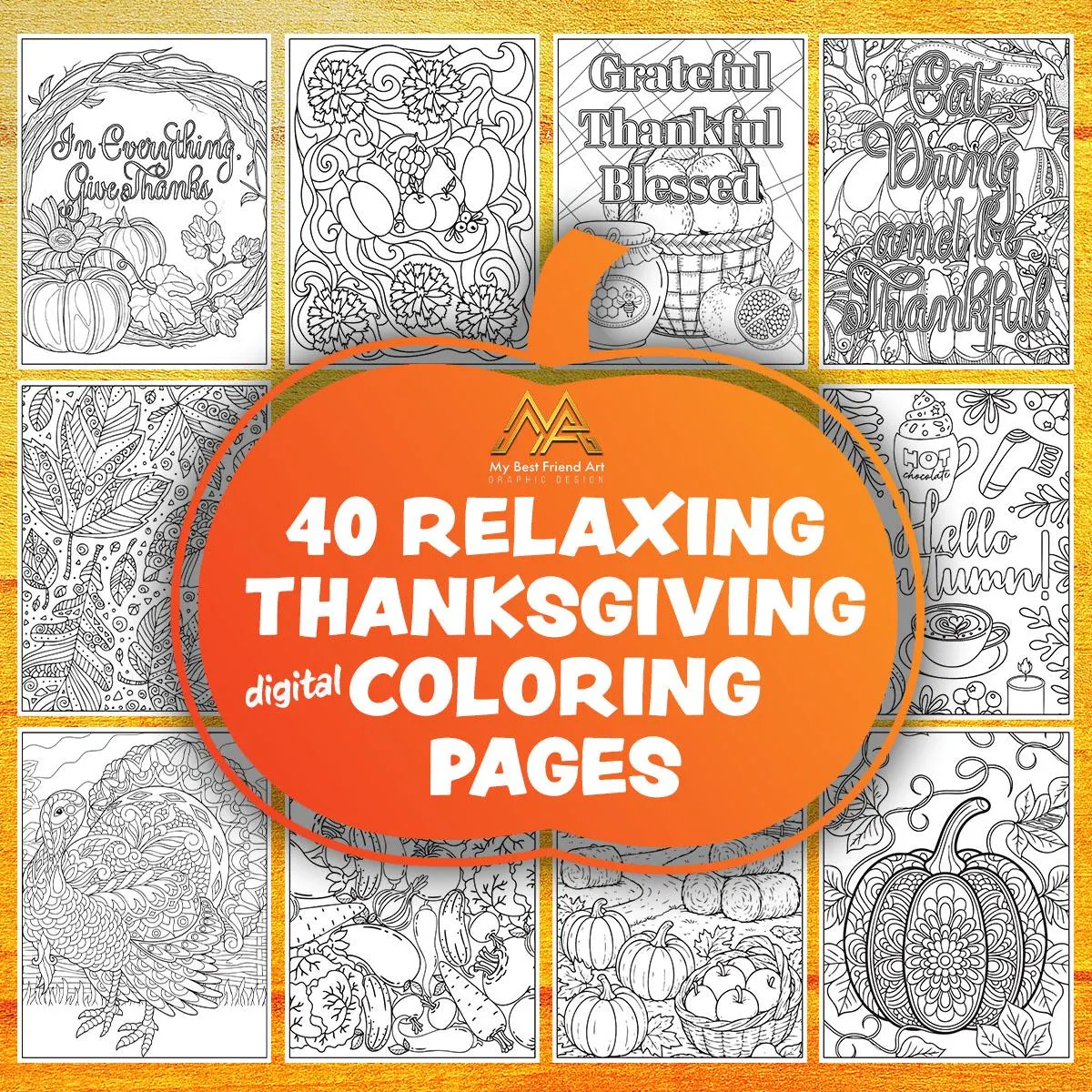 Relaxing Thanksgiving Coloring