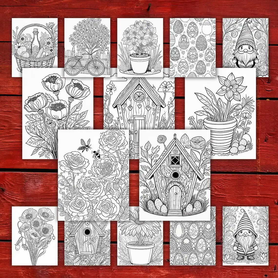 35 Four Seasons: Spring Themed Coloring Pages, printable mindset resources, relaxation, motivation, flowers | Digital Download for Relaxation - Image 2