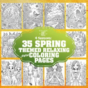 Four Seasons: Spring Themed Coloring Pages