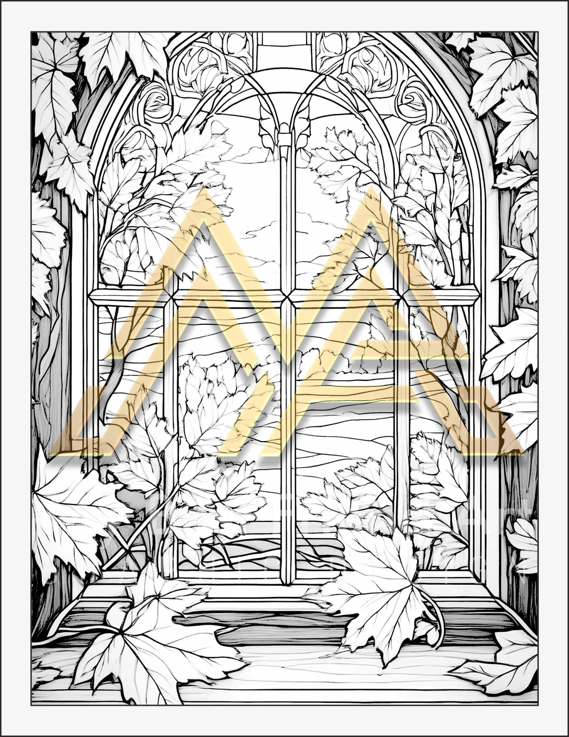 41 Autumn Themed Printable Coloring Pages - Fall Leaves, Pumpkins & Sunflowers | Digital Download for Relaxation - Image 4