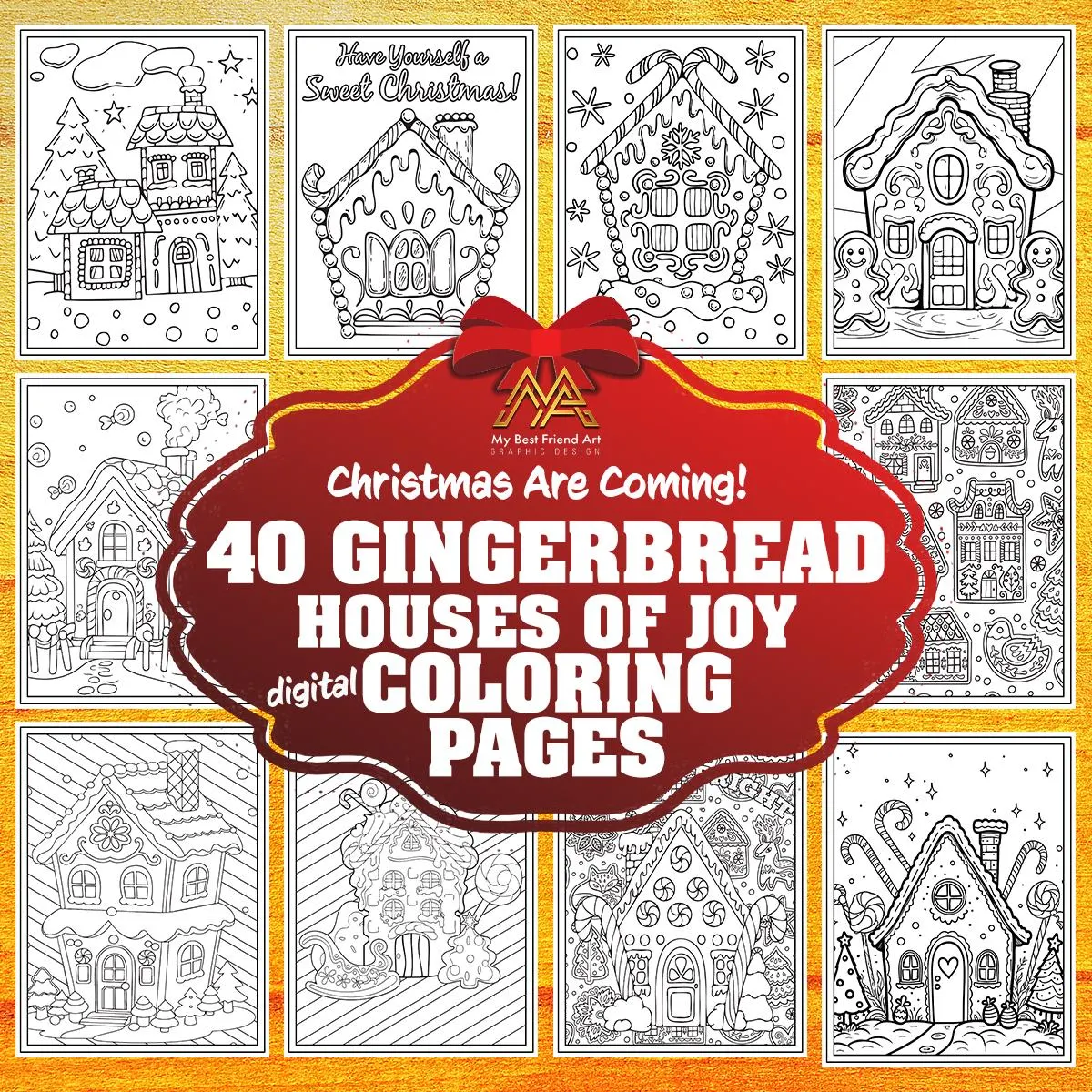 gingerbread houses coloring