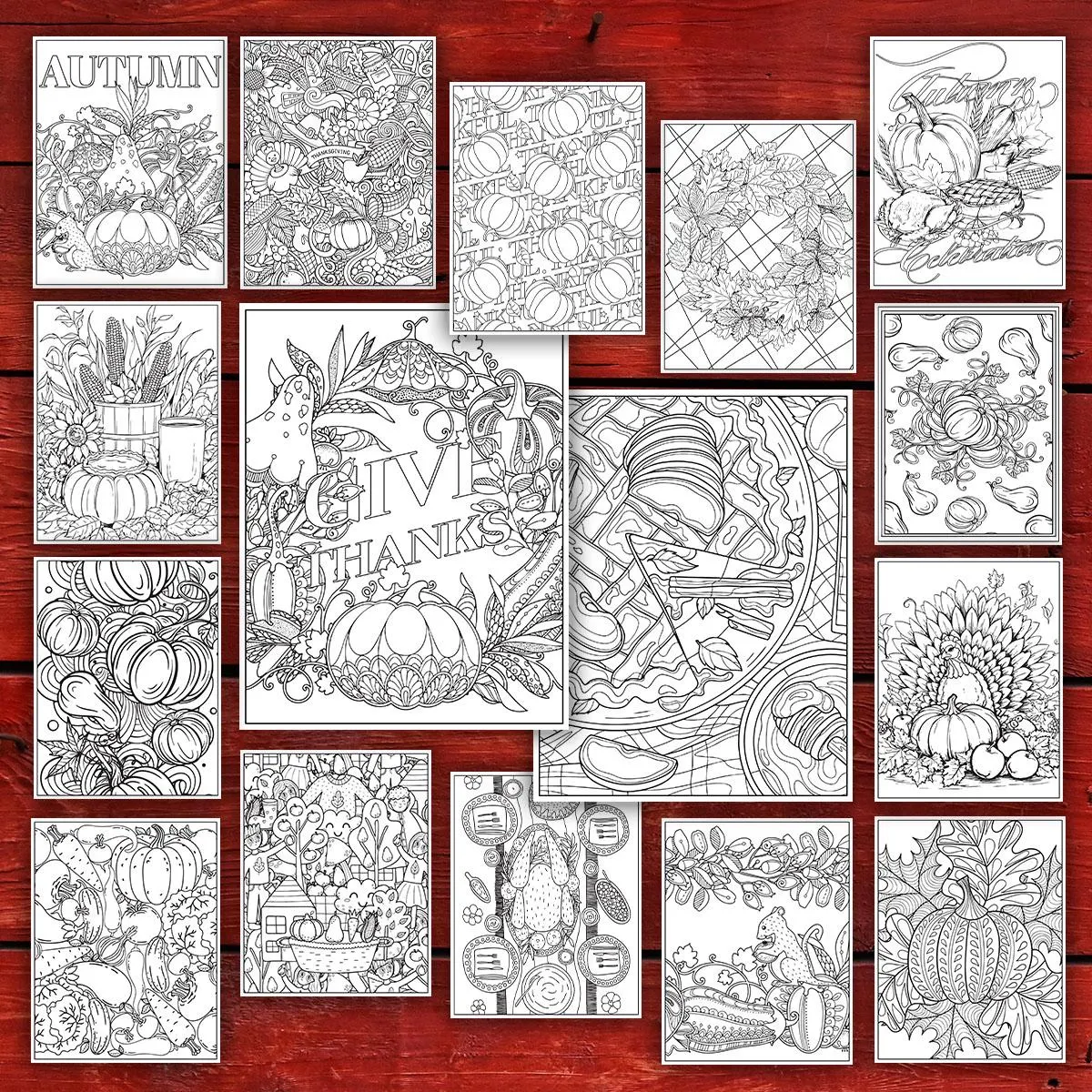 40 Relaxing Thanksgiving Printable Coloring Pages, Pumpkin, Turkey & Mindset Designs | Digital Download for Relaxation - Image 5