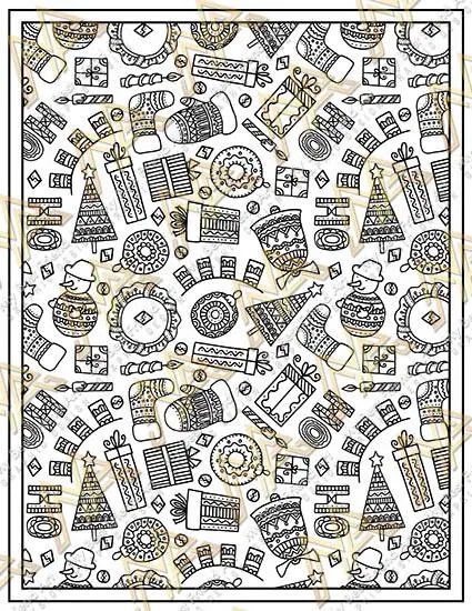 40 Magical Christmas Patterns Coloring Pages, Christmas, Winter & Mindset Designs | Digital Download for Relaxation - Image 4