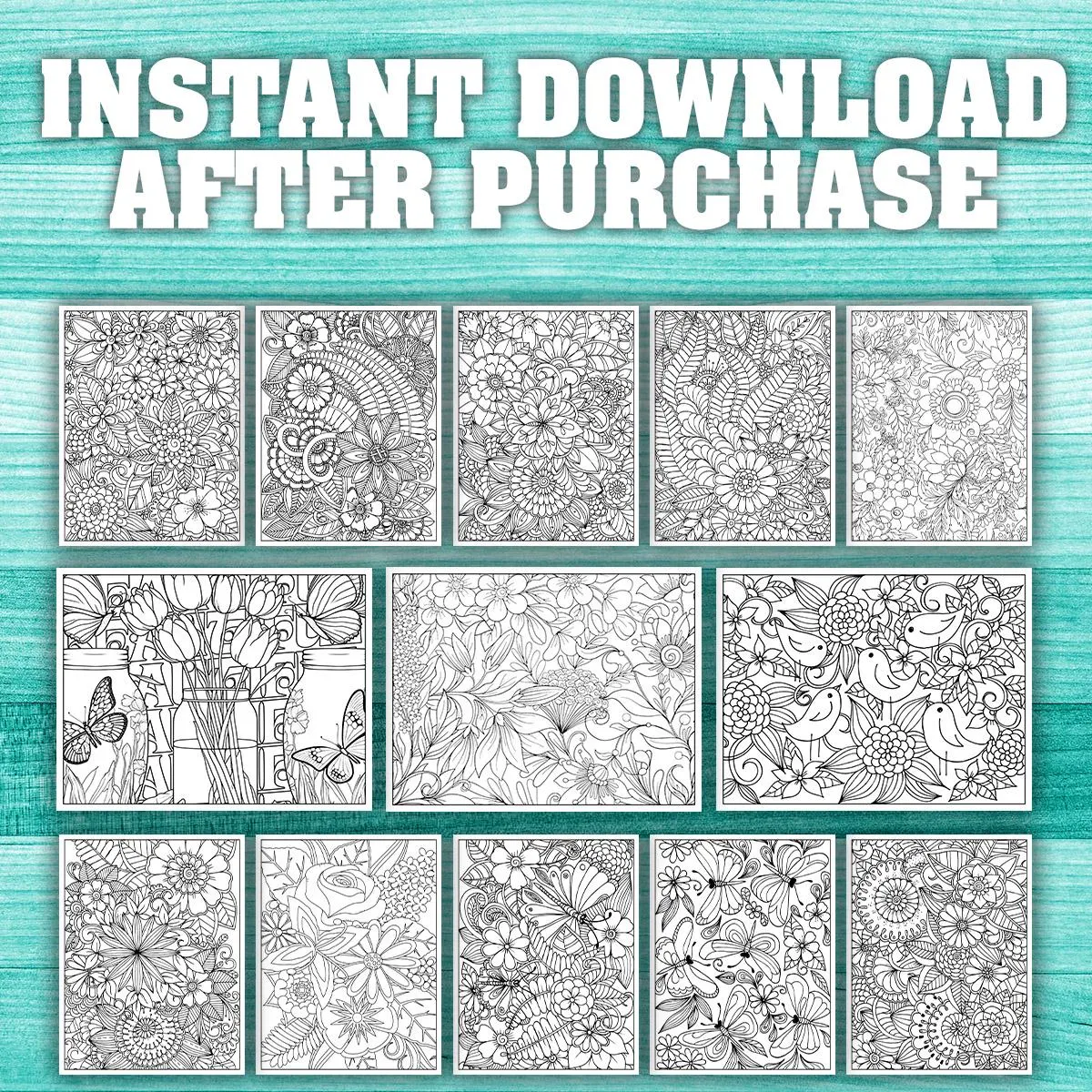 45 Printable Spring Printable Coloring Pages – Inspirational Nature & Mindset | Digital Download for Relaxation - Image 8
