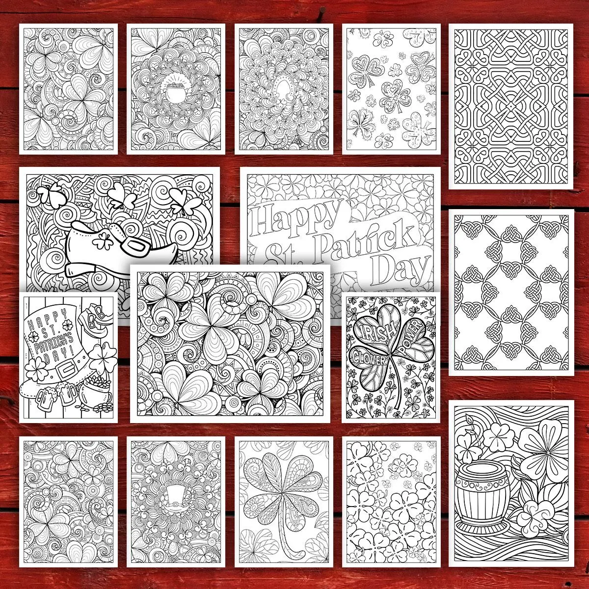 40 Printable St. Patrick’s Day Coloring Pages – Leprechaun & Shamrock Designs for All Ages | Digital Download for Relaxation - Image 6