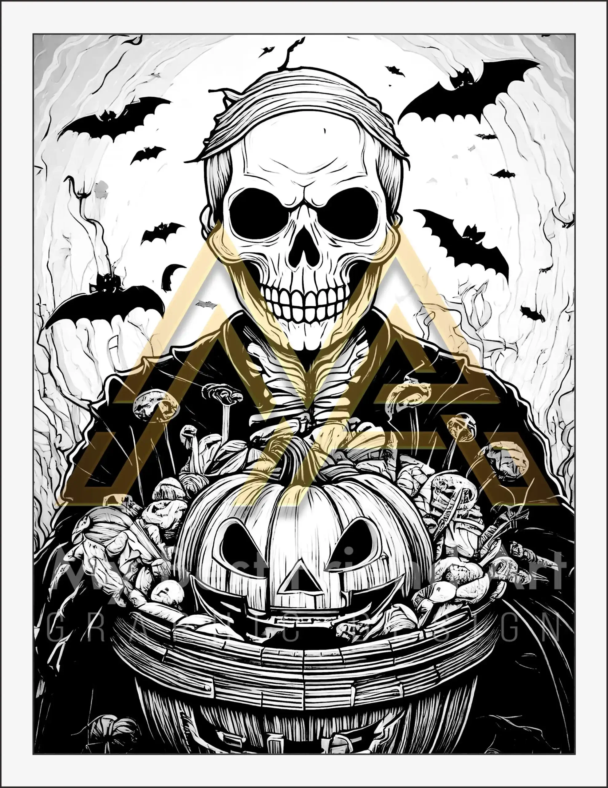 40 Spooky Halloween Coloring Pages, printable mindset coloring, pumpkin, spooky, ghost | Digital Download for Relaxation - Image 4