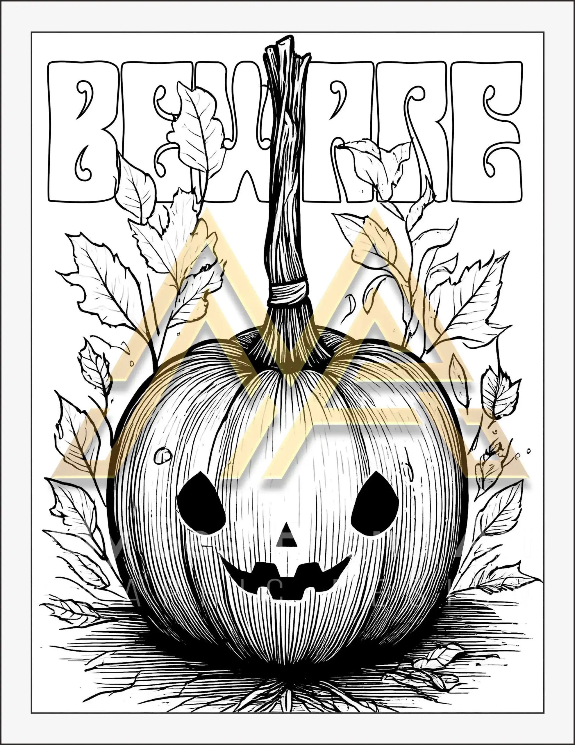 40 Spooky Halloween Coloring Pages, printable mindset coloring, pumpkin, spooky, ghost | Digital Download for Relaxation - Image 2